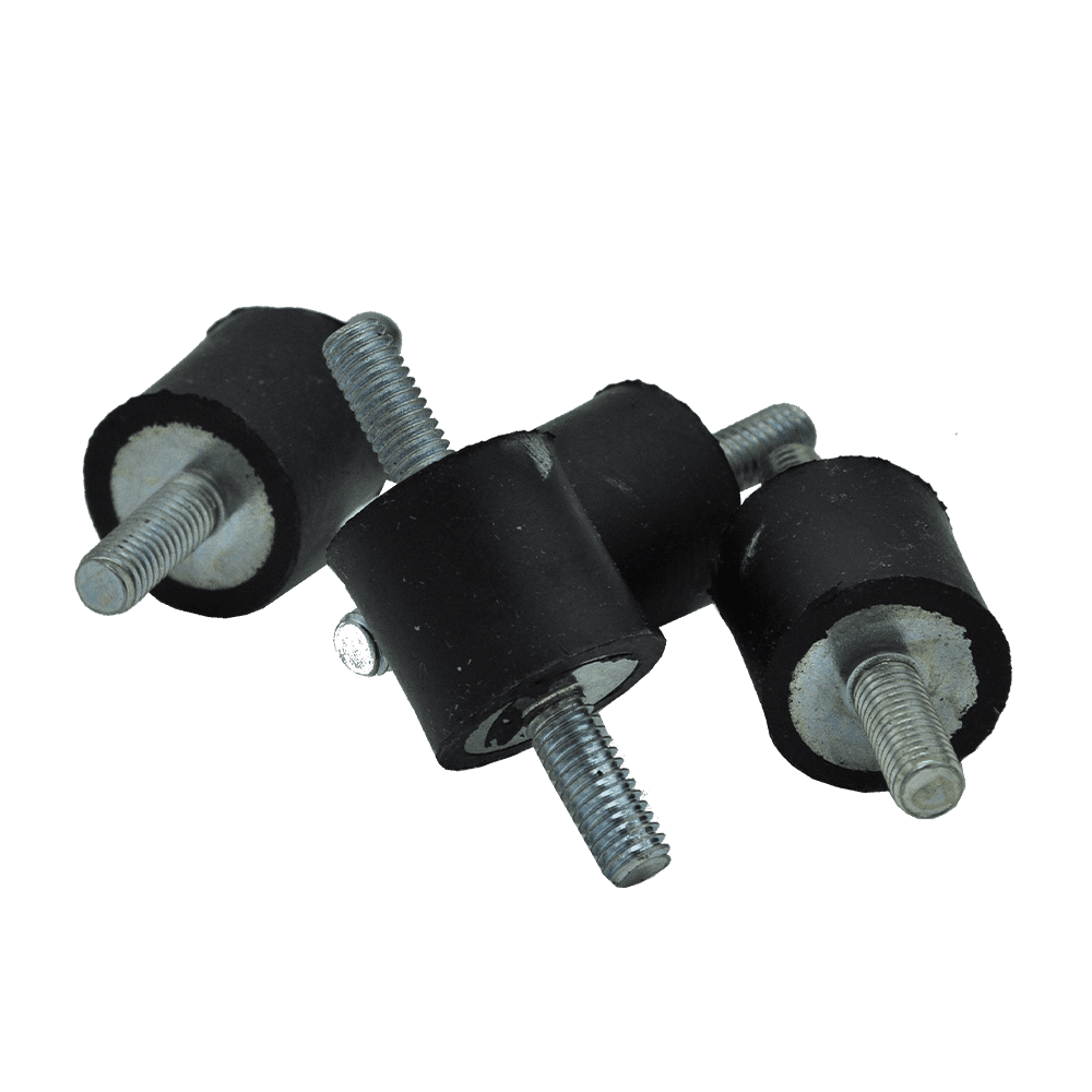 Rubber damping radiator holder