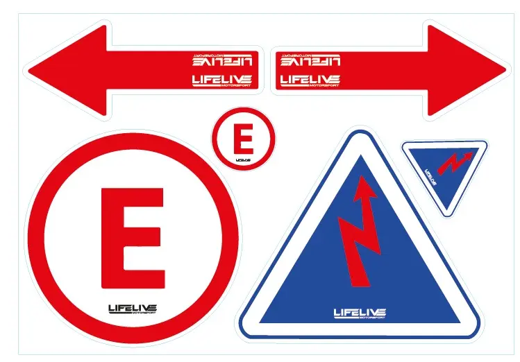 Sticker fire-extinguisher and emergency stop