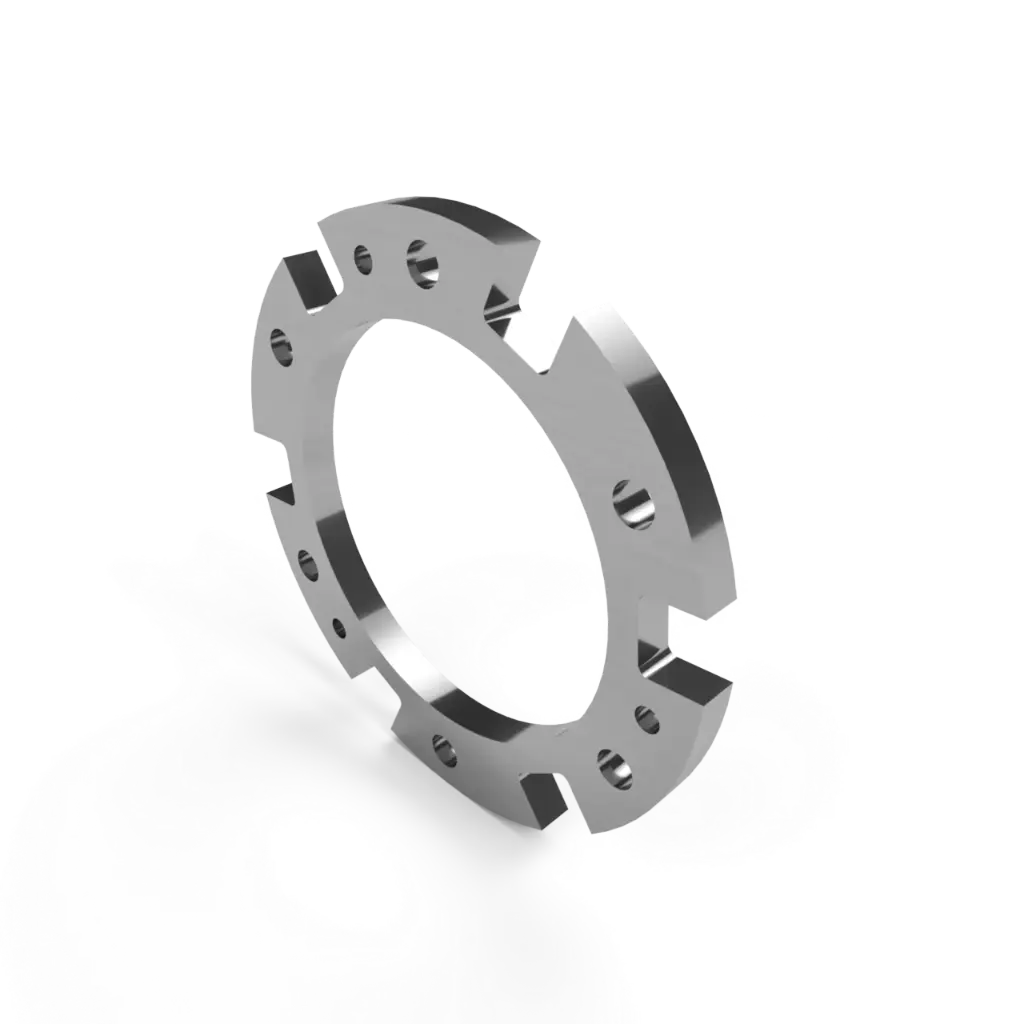 Floating rear brake spacer-with grease cover mount
